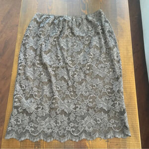 Skirt stretch lace XXL elastic belt Etincelle beige